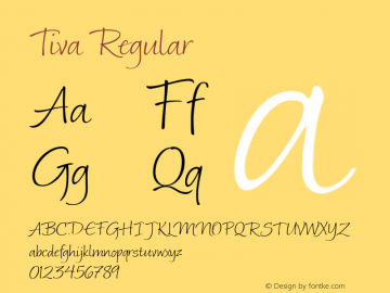 Tiva Regular Version 1.000 Font Sample