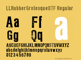 LLRubberGrotesqueOTF Regular 001.000 Font Sample