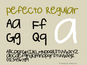 pefecto Regular Lanier My Font Tool for Tablet PC 1.0 Font Sample