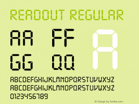 Readout Regular Rev 002.000 Font Sample