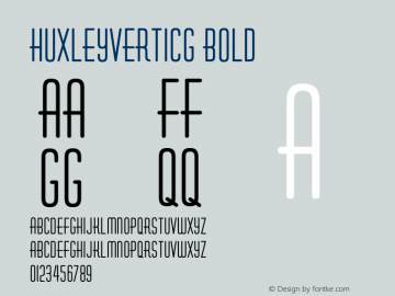 HuxleyVertICG Bold 001.000 Font Sample