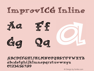 ImprovICG Inline Version 001.000 Font Sample