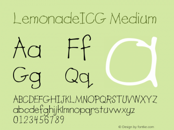 LemonadeICG Medium Version 001.000 Font Sample