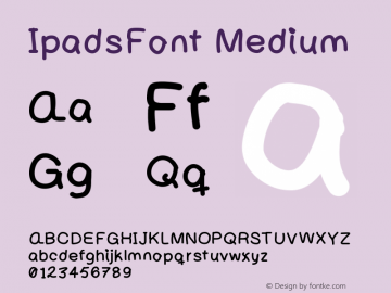 IpadsFont Medium Version 001.000 Font Sample