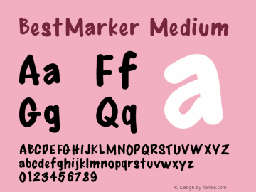 BestMarker Medium Version 001.000 Font Sample