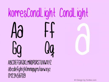 korresCondLight CondLight Version 001.000图片样张