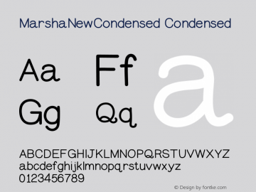 MarshaNewCondensed Condensed Version 001.000图片样张