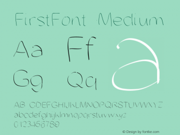 FirstFont Medium Version 001.000图片样张