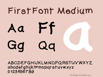 FirstFont Medium Version 001.000图片样张