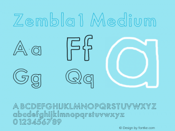 Zembla1 Medium Version 001.000 Font Sample