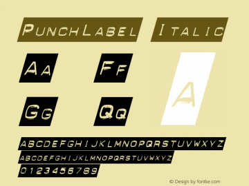 PunchLabel Italic Rev 002.000图片样张