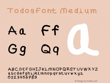 TodosFont Medium Version 001.000 Font Sample