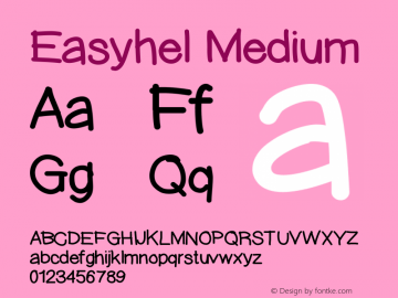 Easyhel Medium Version 001.000 Font Sample