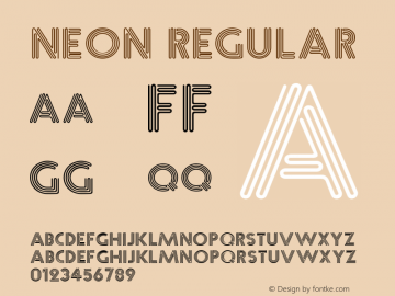 Neon Regular Altsys Fontographer 3.5  11/25/92 Font Sample