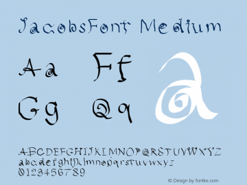 JacobsFont Medium Version 001.000 Font Sample