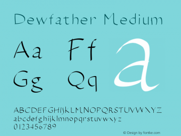 Dewfather Medium Version 001.000 Font Sample