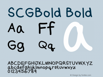 SCGBold Bold Version 001.000图片样张