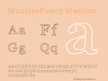 MobilesFont3 Medium Version 001.000图片样张