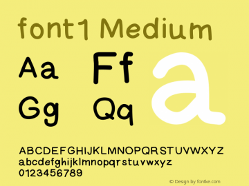 font1 Medium Version 001.000 Font Sample