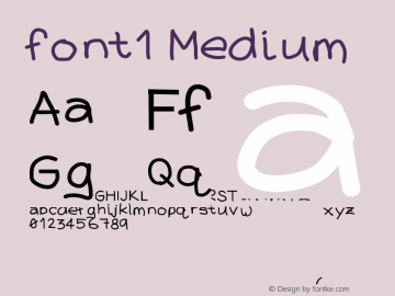 font1 Medium Version 001.000 Font Sample