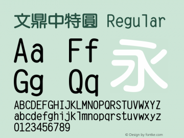 文鼎中特圓 Regular Version 2.1.0图片样张