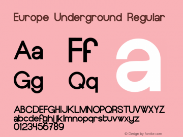 Europe Underground Regular Version 1.0 2010图片样张