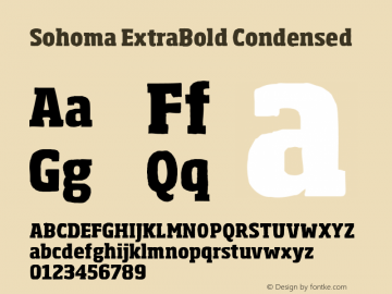 Sohoma ExtraBold Condensed Version 1.000图片样张