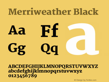 Merriweather Black Version 1.287图片样张