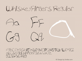 WhiskeyFingers Regular Version 1.000;PS 001.001;hotconv 1.0.56 Font Sample