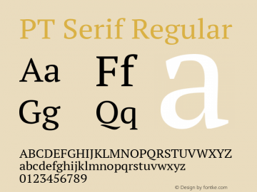 PT Serif Regular Version 1.000图片样张