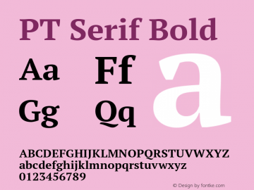 PT Serif Bold Version 1.000W图片样张