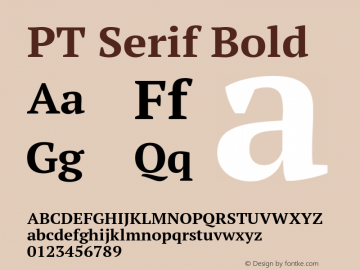 PT Serif Bold Version 1.002W图片样张