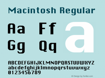 Macintosh Regular Unknown Font Sample