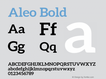 Aleo Bold Version 1.2.2图片样张