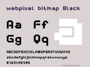 webpixel bitmap Black Version 1.000 Font Sample