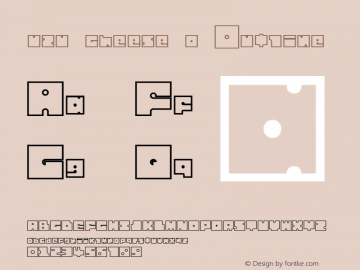 uzu cheese o Outline Version 1.00 Font Sample