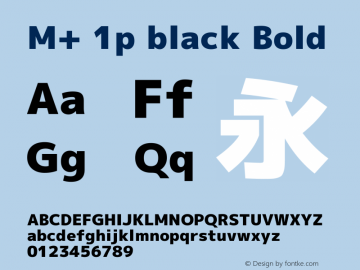 M+ 1p black Bold Version 1.058.20140226图片样张