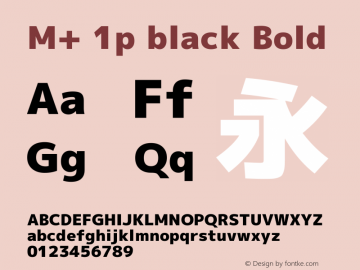 M+ 1p black Bold Version 1.059.20150110图片样张