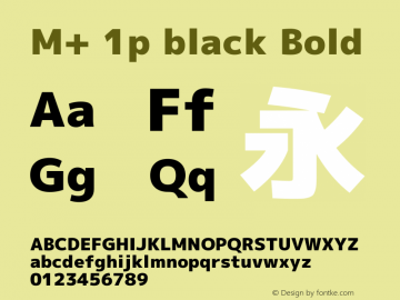 M+ 1p black Bold Version 1.060图片样张