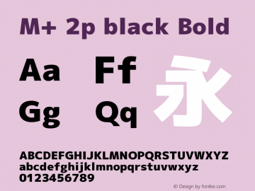 M+ 2p black Bold Version 1.058.20140226图片样张