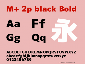 M+ 2p black Bold Version 1.059.20150529图片样张