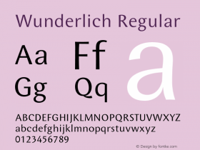 Wunderlich Regular 001.000 Font Sample