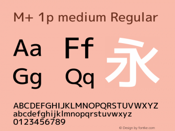 M+ 1p medium Regular Version 1.043图片样张