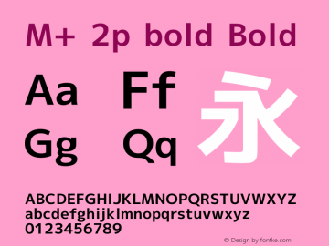 M+ 2p bold Bold Version 1.036图片样张