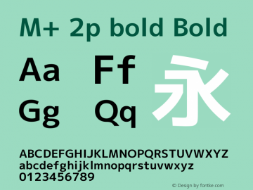 M+ 2p bold Bold Version 1.059.20150110 Font Sample