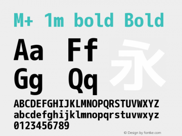 M+ 1m bold Bold Version 1.059.20150110 Font Sample