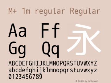 M+ 1m regular Regular Version 1.039 Font Sample