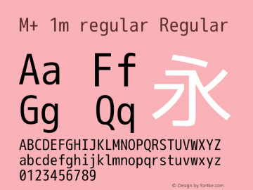 M+ 1m regular Regular Version 1.059 Font Sample