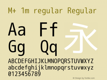 M+ 1m regular Regular Version 1.060 Font Sample