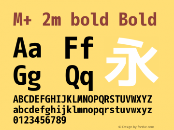 M+ 2m bold Bold Version 1.043图片样张